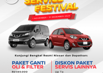 Paket Ganti Oli dan Filter Nissan Evalia dan March hanya Rp299,000