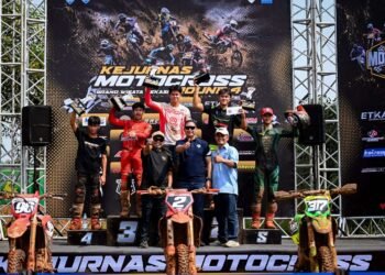 Raih Podium Perdana, Valrossi dan CRF250R Melesat di Kejurnas Motocross Bekasi